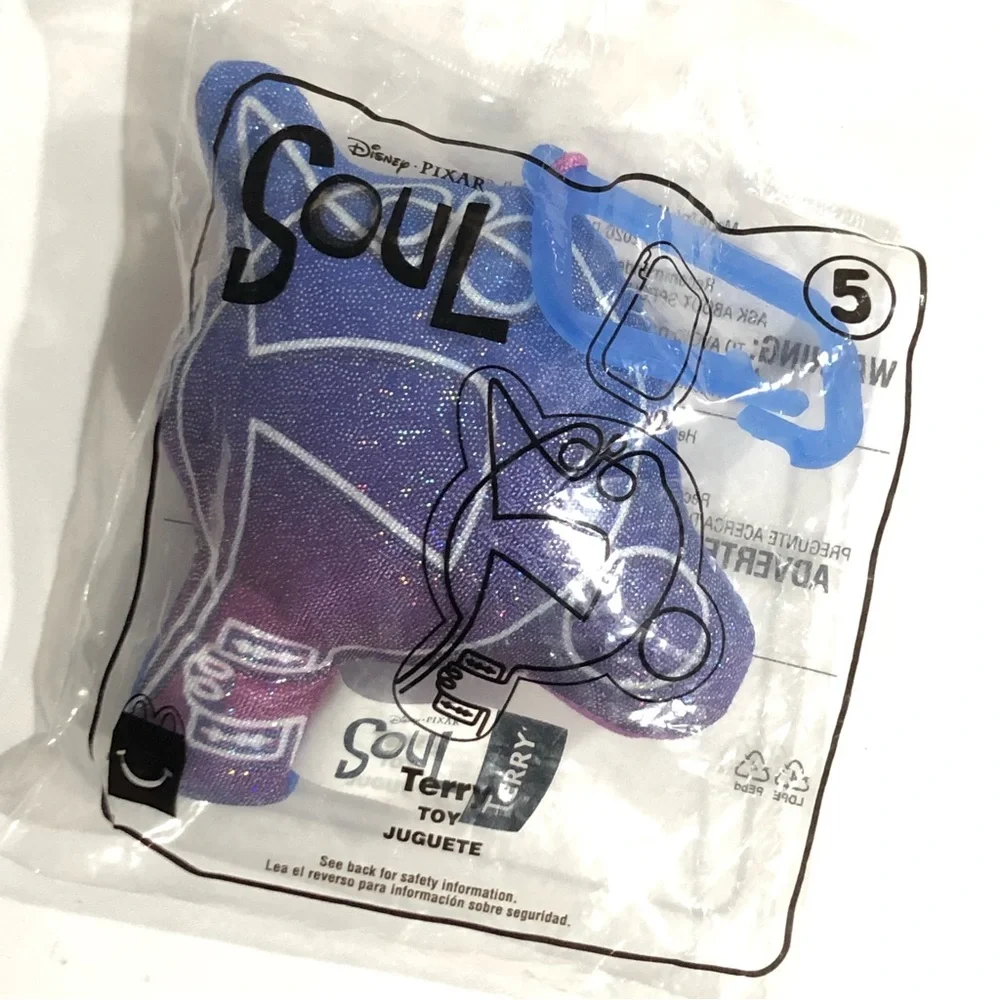 Disney Pixar Soul McDonald’s Happy Meal Toys 22 & Terry Plush Bag Clips